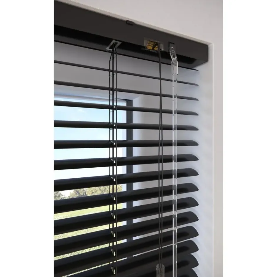 Aluminium Jaloezie Bent Zwart 25mm