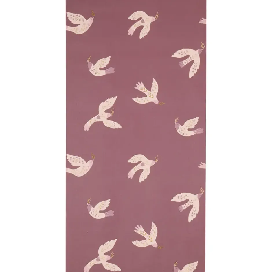 Behang Ivy Bordeaux