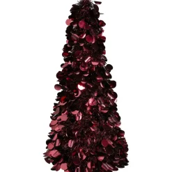 Decoratie Kerstboom Pailletten Bordeaux