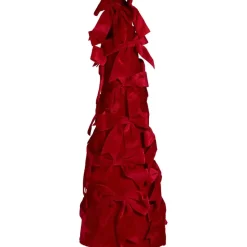 Decoratie Kerstboom Velvet Strikken Rood