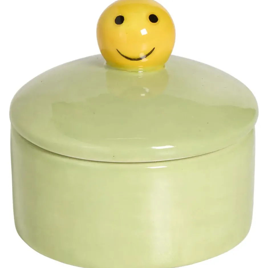 Decoratie Pot Smiley Groen