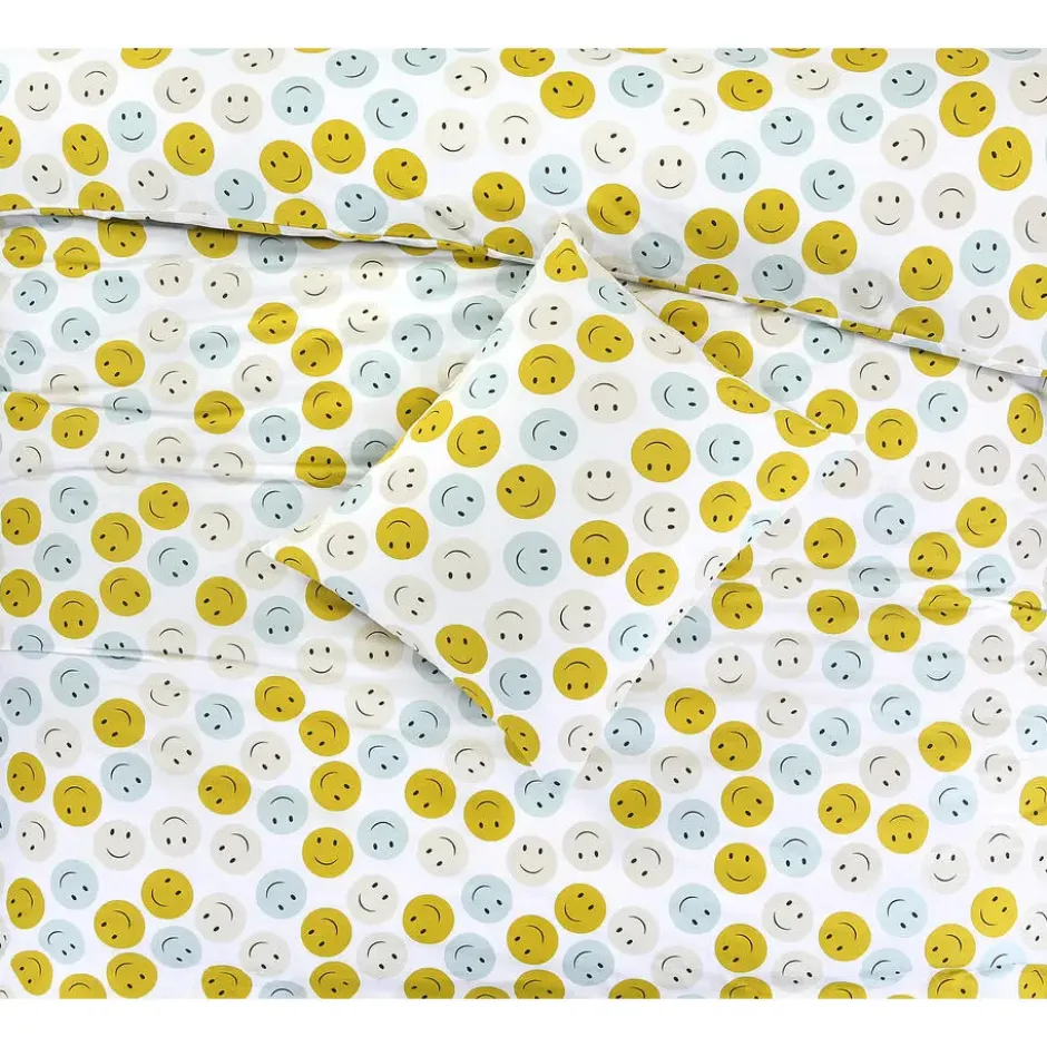 Dekbedovertrek Smiley Multicolor 140x200 cm