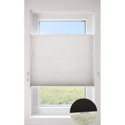 Dubbel Plissé Jikke Wit Lichtdoorlatend