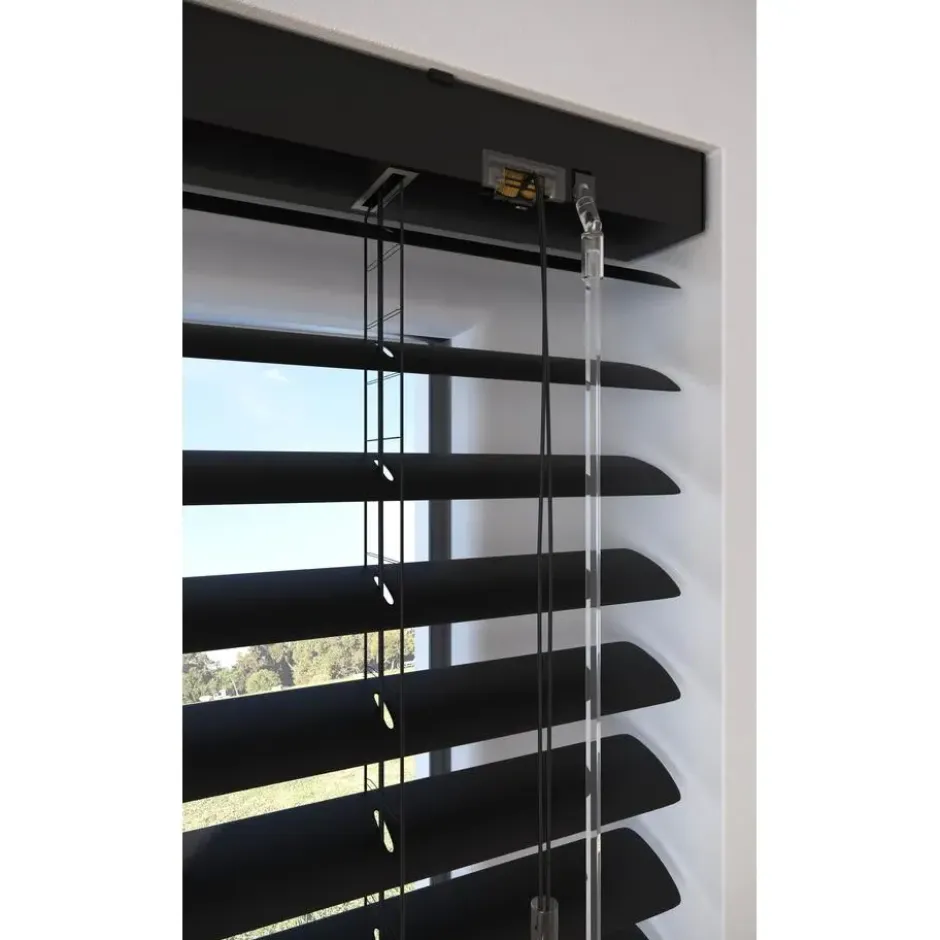 Fenstr Aluminium Jaloezie Mels Mat Zwart 50mm