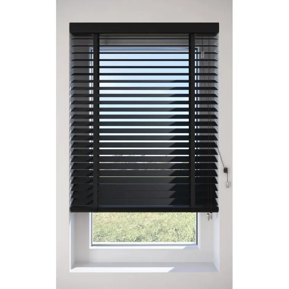 Fenstr Bamboe Jaloezie Tijl Zwart 65mm