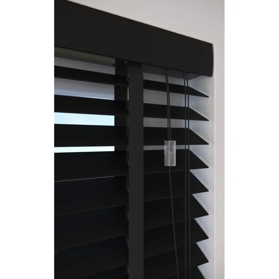 Fenstr Bamboe Jaloezie Tijl Zwart 65mm
