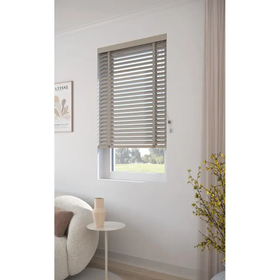 Fenstr Bamboe Jaloezie Wessel Taupe 50mm