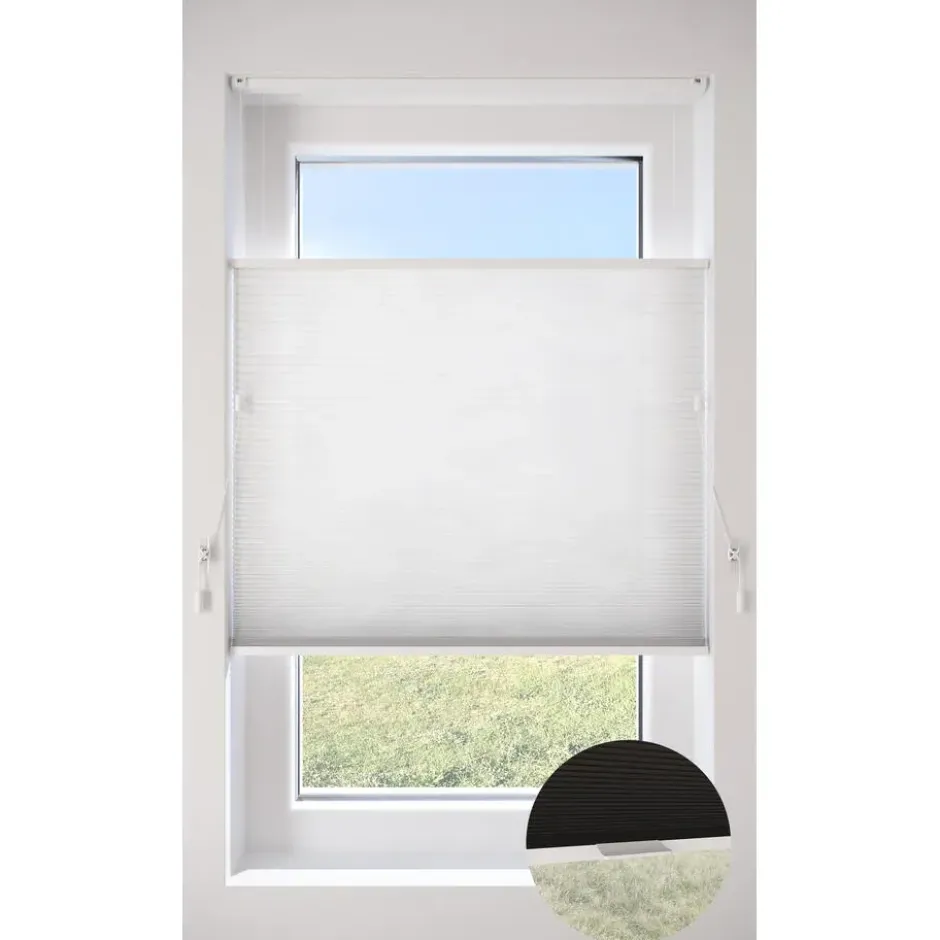 Fenstr Dubbel Plissé Elena Wit Lichtdoorlatend