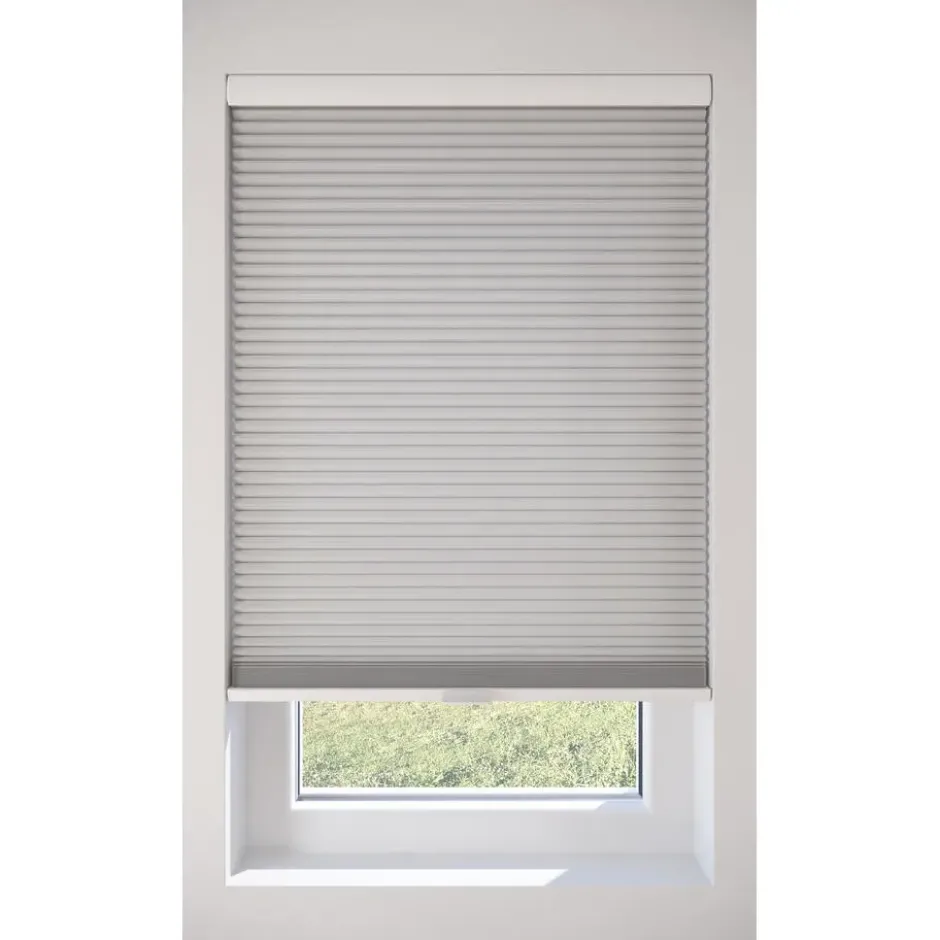 Fenstr Dubbel Plissé 45mm Lotte Grijs Lichtdoorlatend