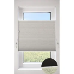 Fenstr Dubbel Plissé Puck Lichtgrijs Lichtdoorlatend