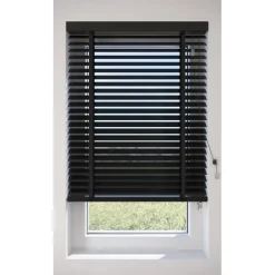 Fenstr Houten Jaloezie Hein Zwart 50mm