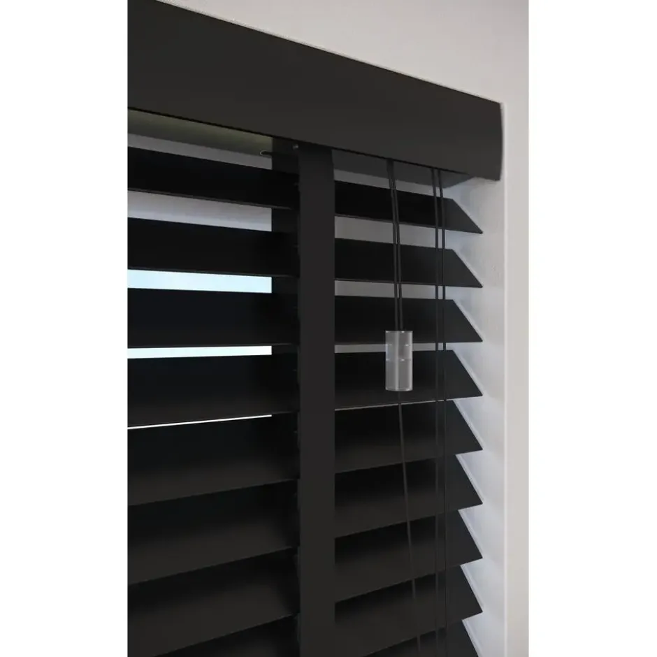 Fenstr Houten Jaloezie Hein Zwart 50mm