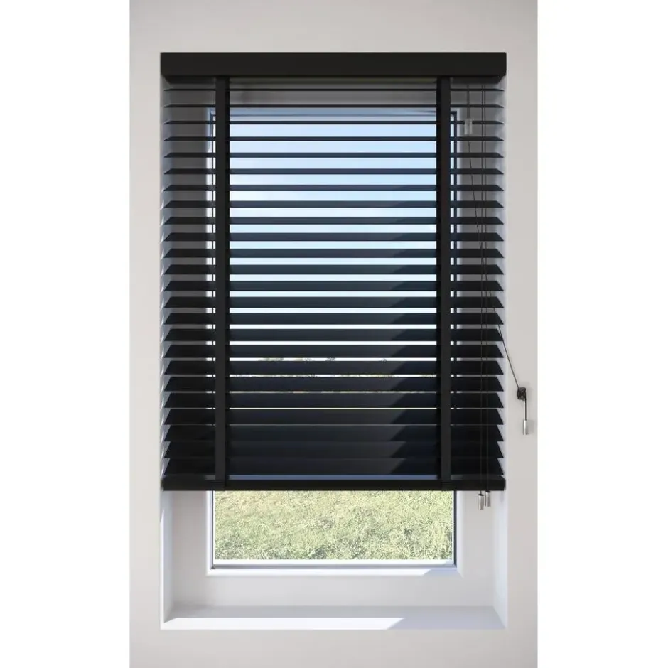 Fenstr Houten Jaloezie Theun Zwart 65mm