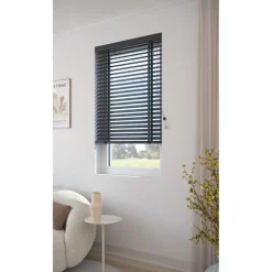 Fenstr Houten Jaloezie Theun Antraciet 65mm