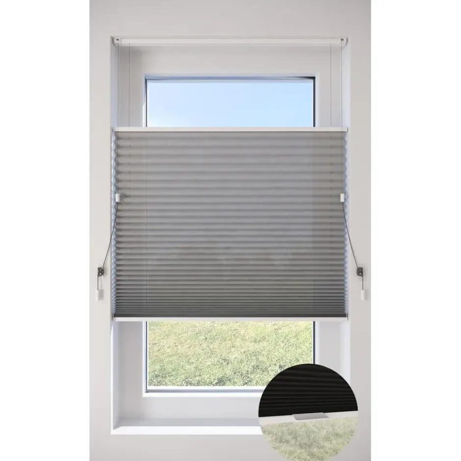 Fenstr Plissé Lise Grijs Lichtdoorlatend