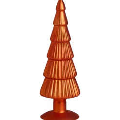 Glazen Kerstboom Oranje Metallic