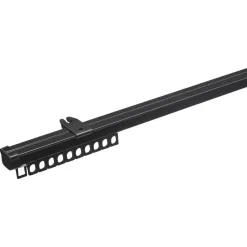 Gordijnrailset 400 cm Zwart Metaal