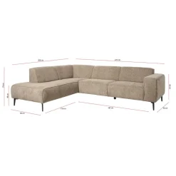 Hoekbank Lecce Links Beige