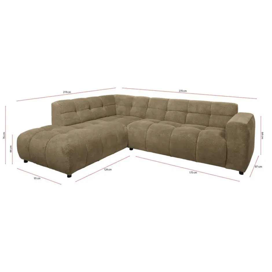 Hoekbank Regalo Links Taupe