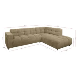 Hoekbank Regalo Rechts Taupe