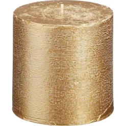 Kaars Rustiek Goud 10x10 cm