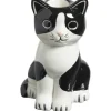 Kandelaar Kat Zwart/Wit