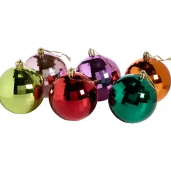 Kerstballen Disco Multicolor - 6 Stuks