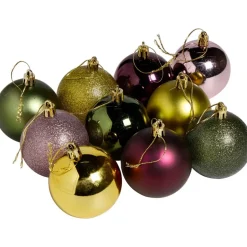 Kerstballen Earthy 10 Stuks