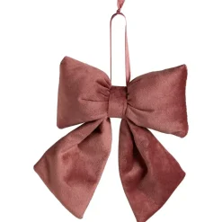 Kersthanger Strik Velvet Roze 18 cm