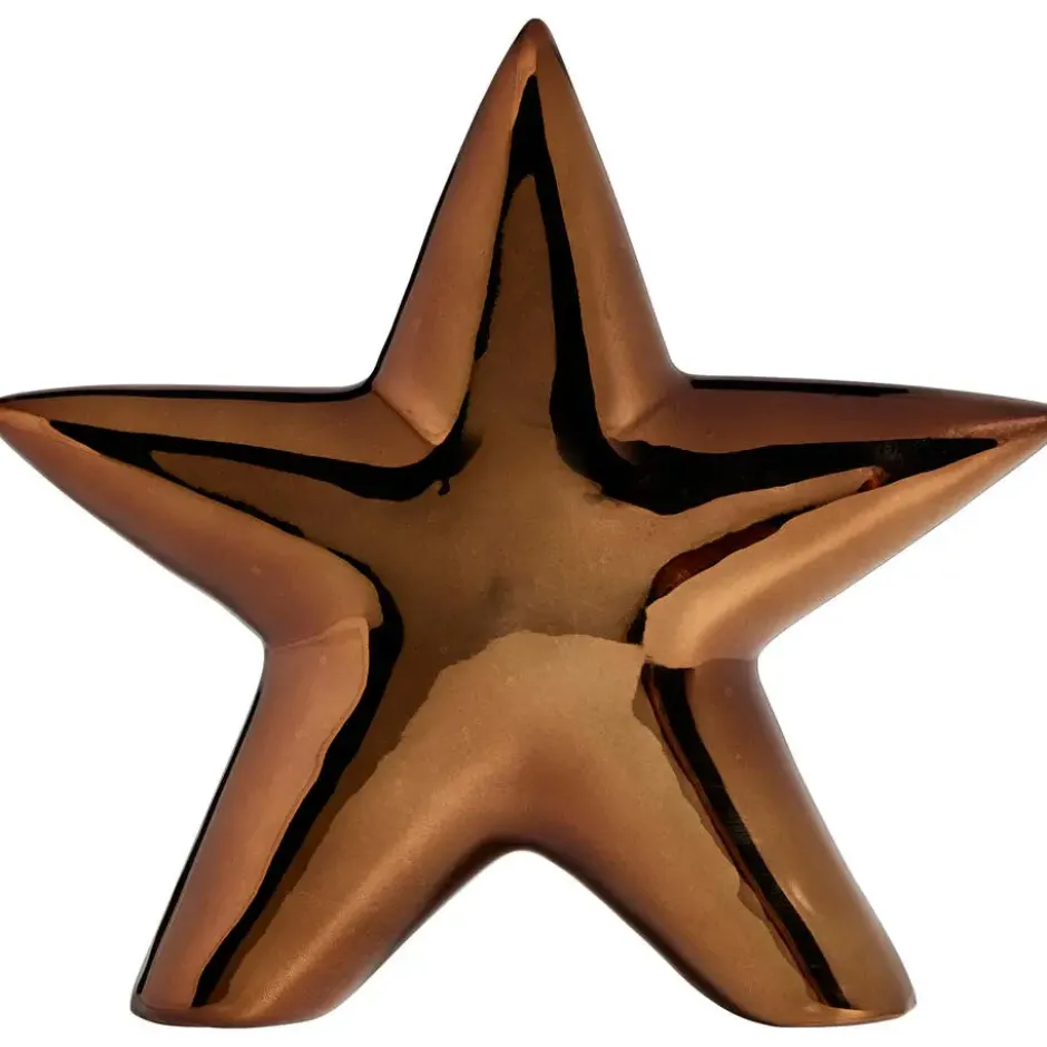 Kerstster Keramiek Brons