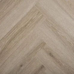 Klik PVC Coburn Taupe Eiken Visgraat Met Geïntegreerde Ondervloer