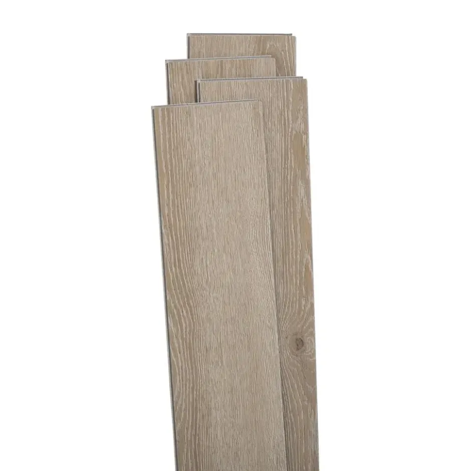 Klik PVC Coburn Taupe Eiken Visgraat Met Geïntegreerde Ondervloer