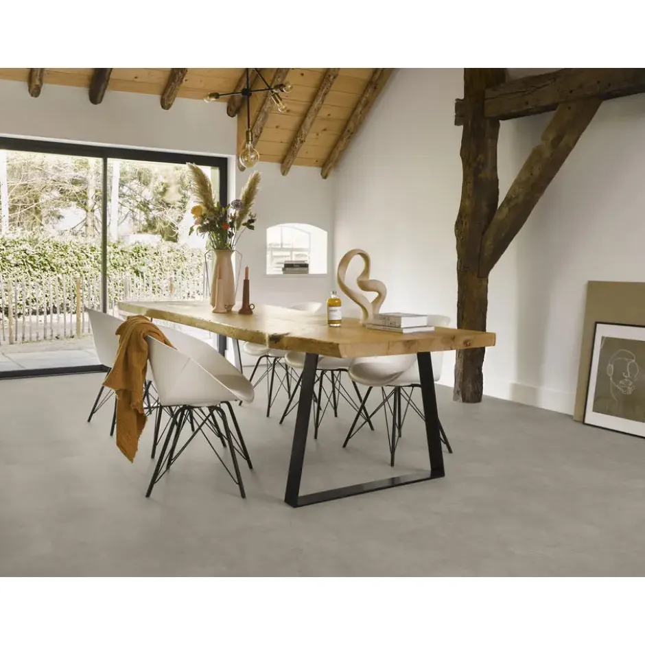 Klik PVC Taylor Beige Tegel Met Geïntegreerde Ondervloer