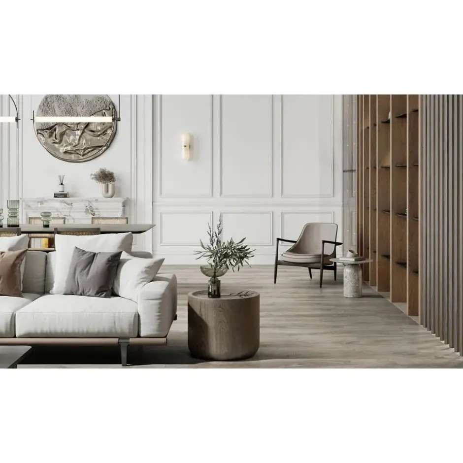 Klik PVC Warner Taupe Eiken Met Geïntegreerde Ondervloer