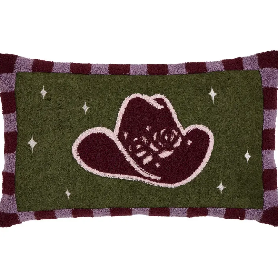Kussen Cowboyhoed Groen 30x50 cm