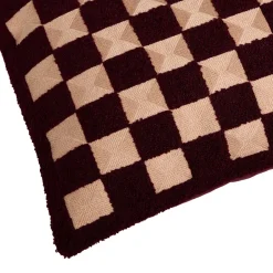Kussen Lentini Bordeaux 30x50 cm