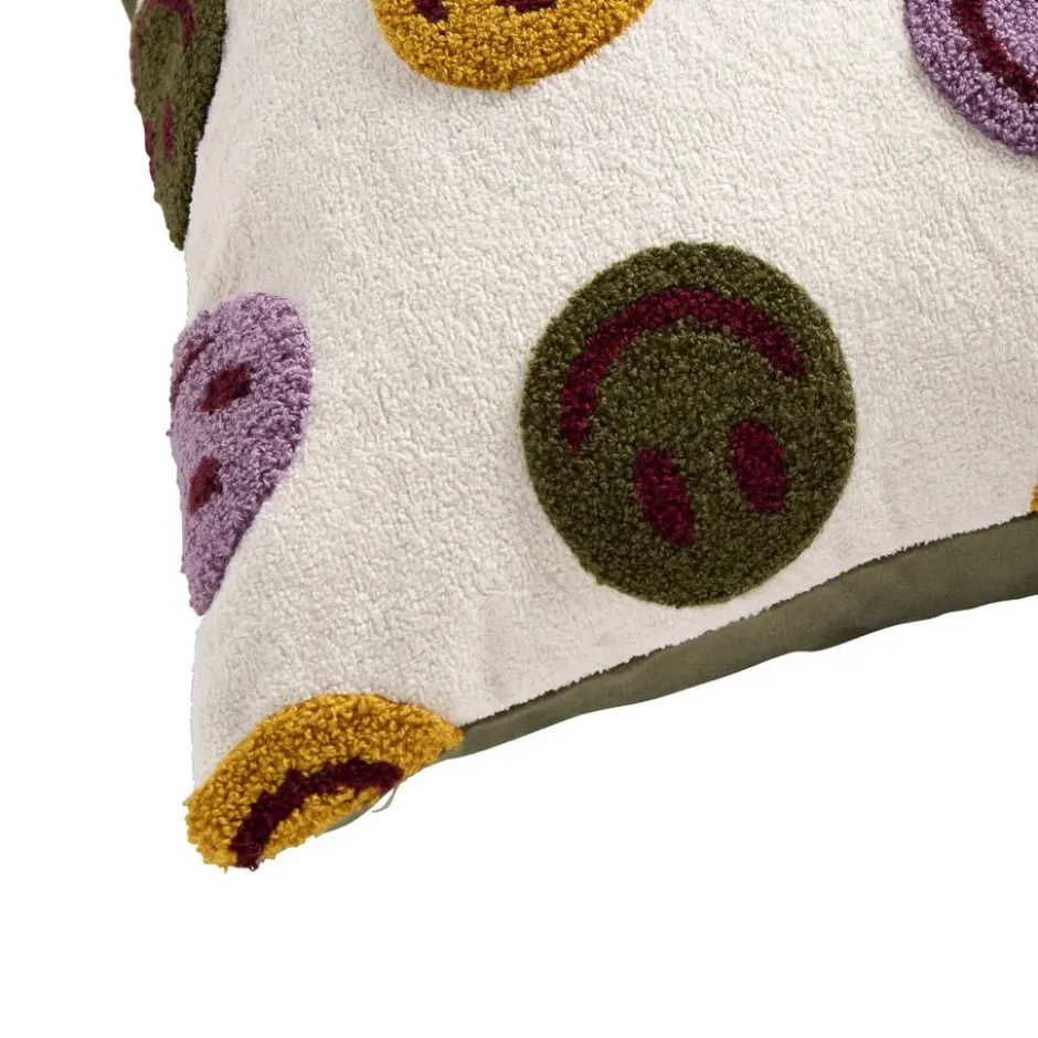 Kussen Smiley Print Blauw 30x50 cm 45x45 cm