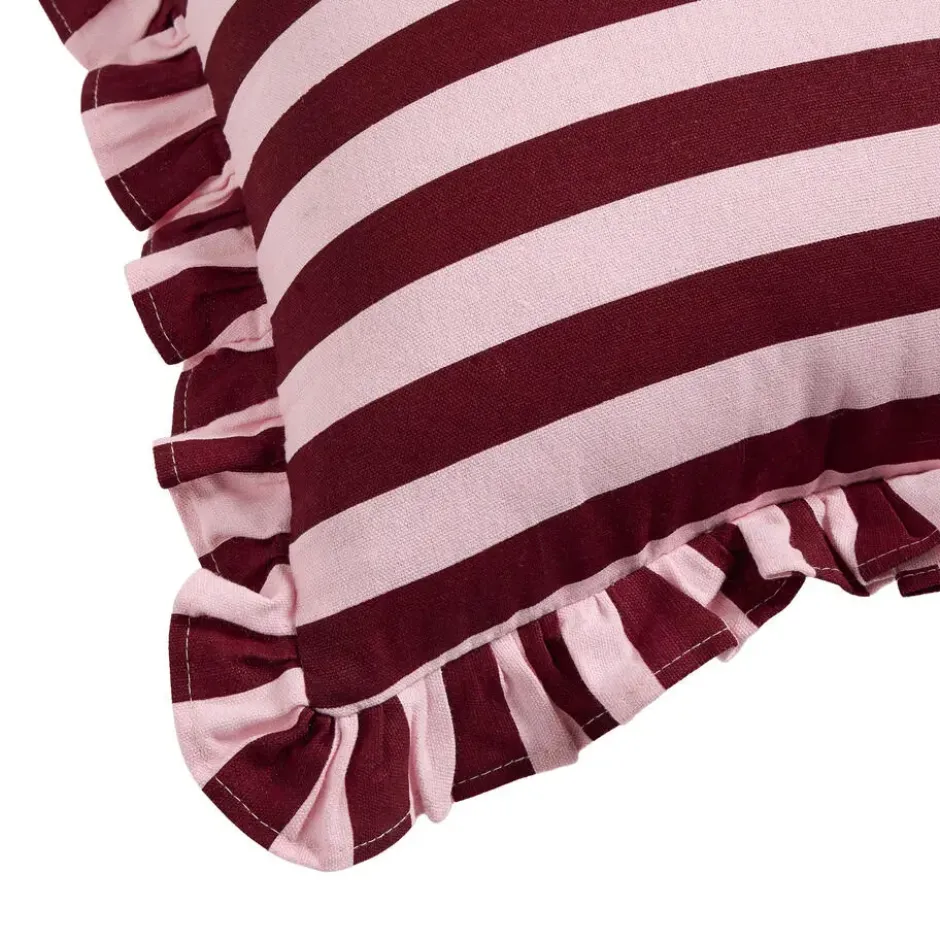 Kussen Stripe Bordeaux 45x45 cm