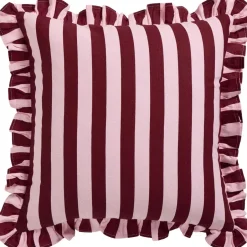 Kussen Stripe Bordeaux 45x45 cm