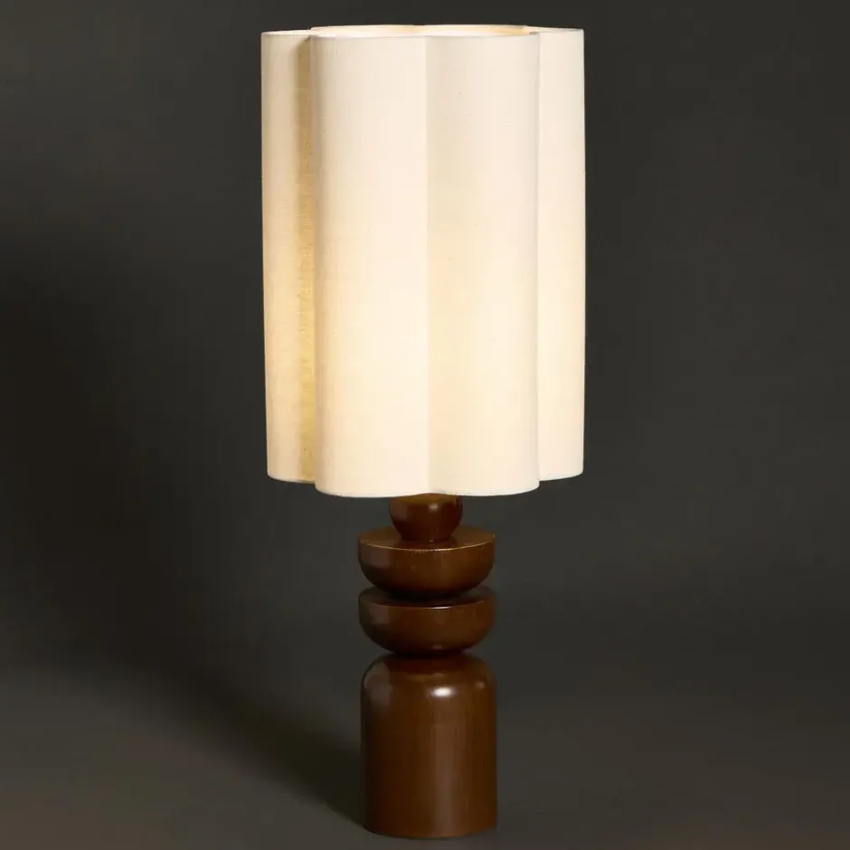 Lampvoet Huya Walnoot