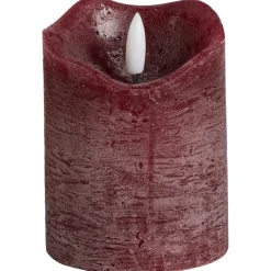 LED Kaars Bordeaux - 7,5x10 cm