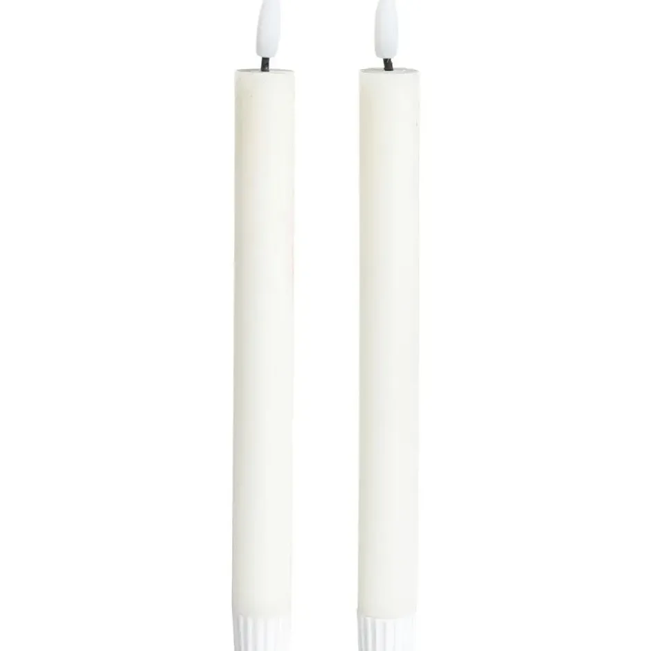 LED Kaars Ecru - 2 Stuks