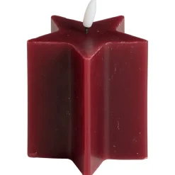 LED Kaars Ster Bordeaux 13 cm