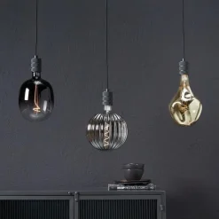 Led Xxl lamp 16,5x28 cm Champagne E27 Dimbaar