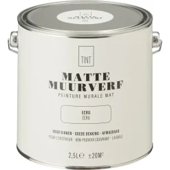 Muurverf Mat Ecru 2.5 l