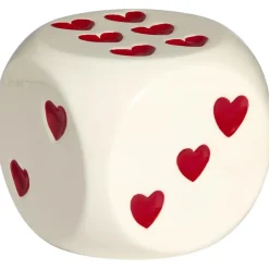 Object Dobbelsteen Hart Wit/Rood