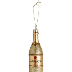 Ornament Champagne Glitter Goud