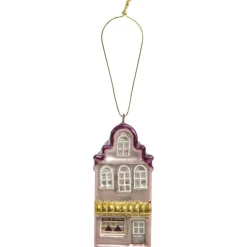 Ornament Grachtenpand Roze