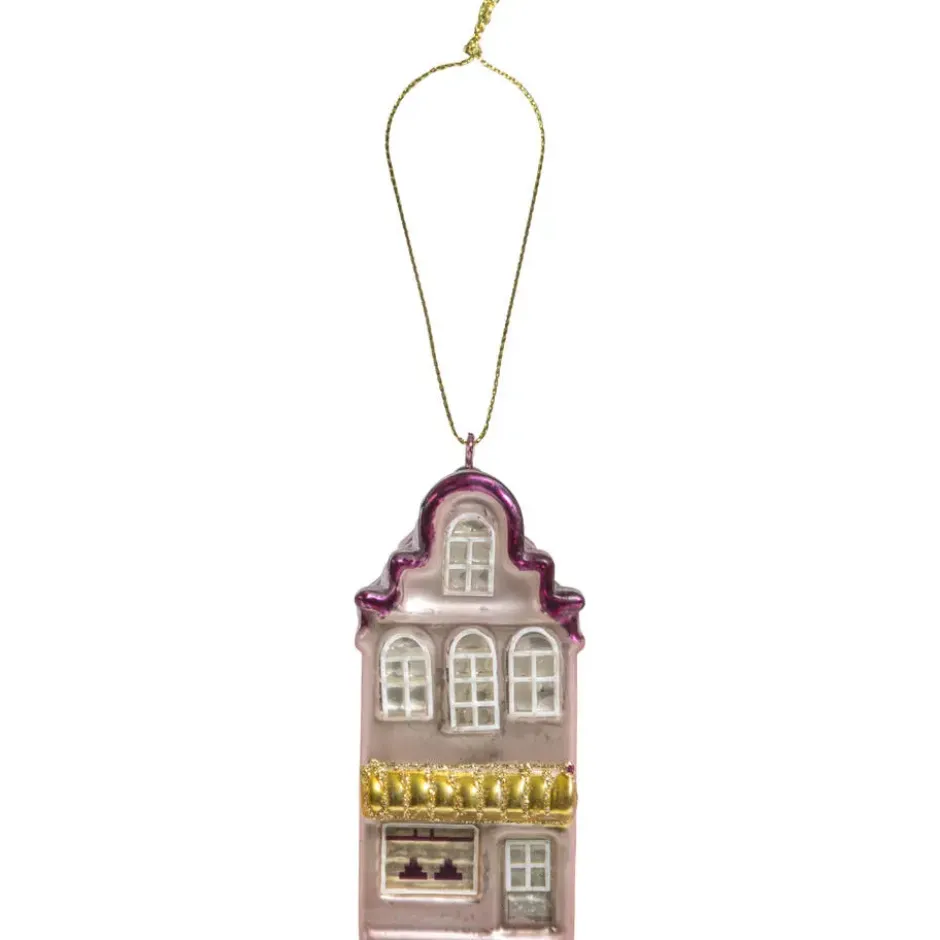 Ornament Grachtenpand Roze