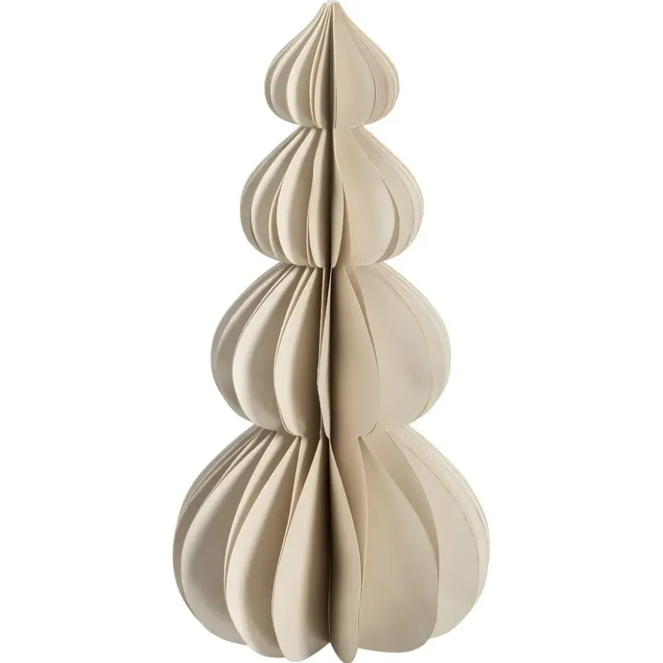Papieren Kerstboom Beige - 26 cm